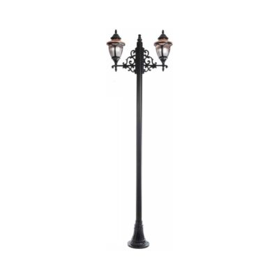 GVK 1611 Bakır Sıvama Prizmatik Camlı 260cm Alüminyum Döküm Fenerler ve Direkler